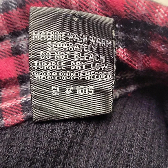🛍David Taylor Thermal Red Plaid Collared Button Up Flannel Mens Size Large - Picture 5 of 9